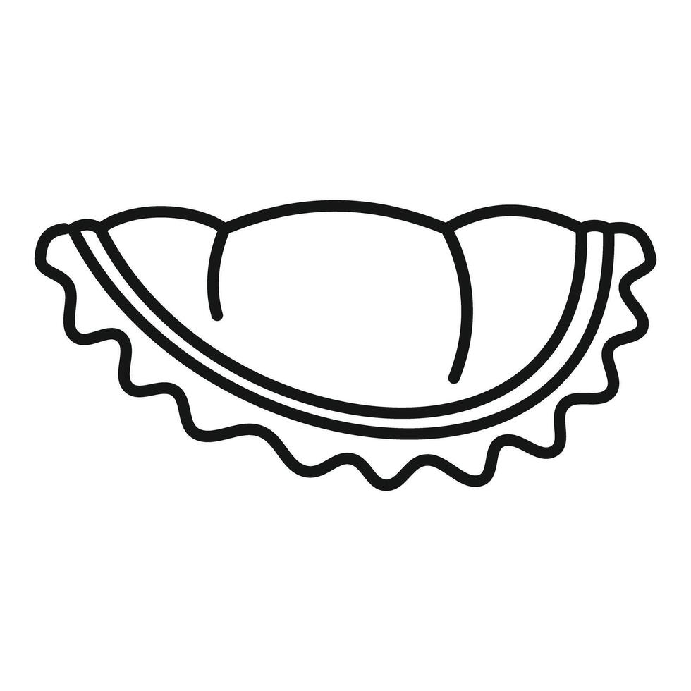 Tasty empanada line icon showing latin american food vector