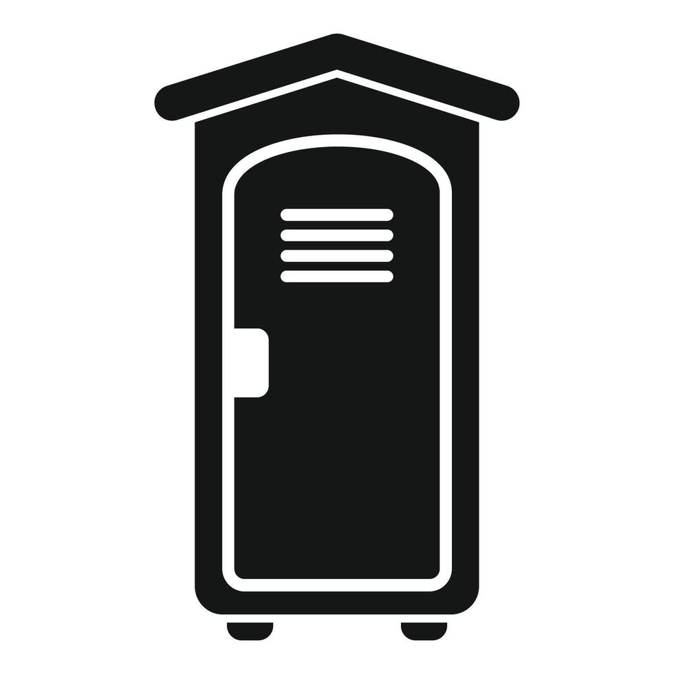 Bio toilet icon representing portable toilet for outdoor events vector