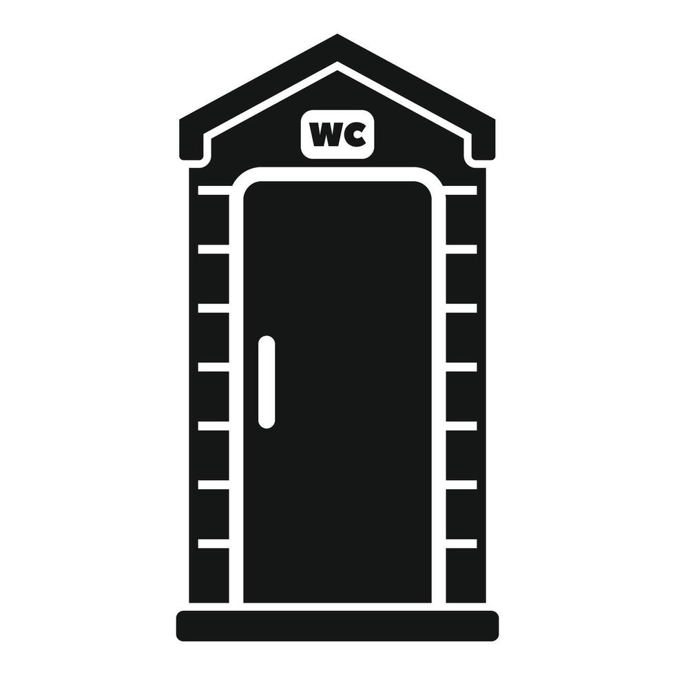 Public toilet building standing in the park vector