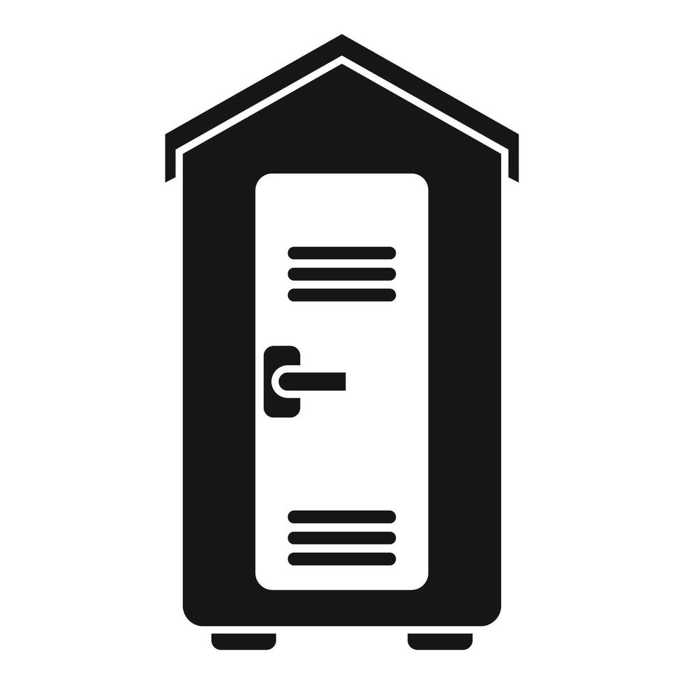 Public toilet icon showing outdoor portable restroom vector