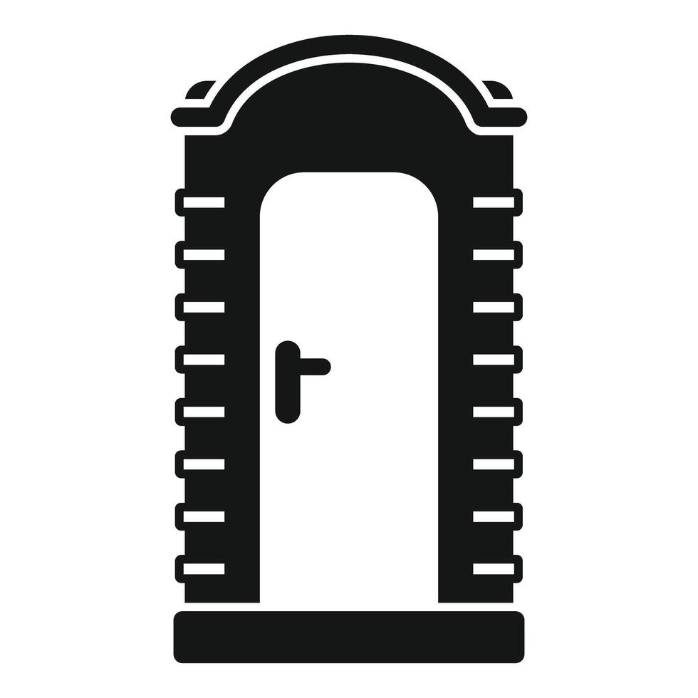 Simple bio toilet icon in black solid style for any design vector