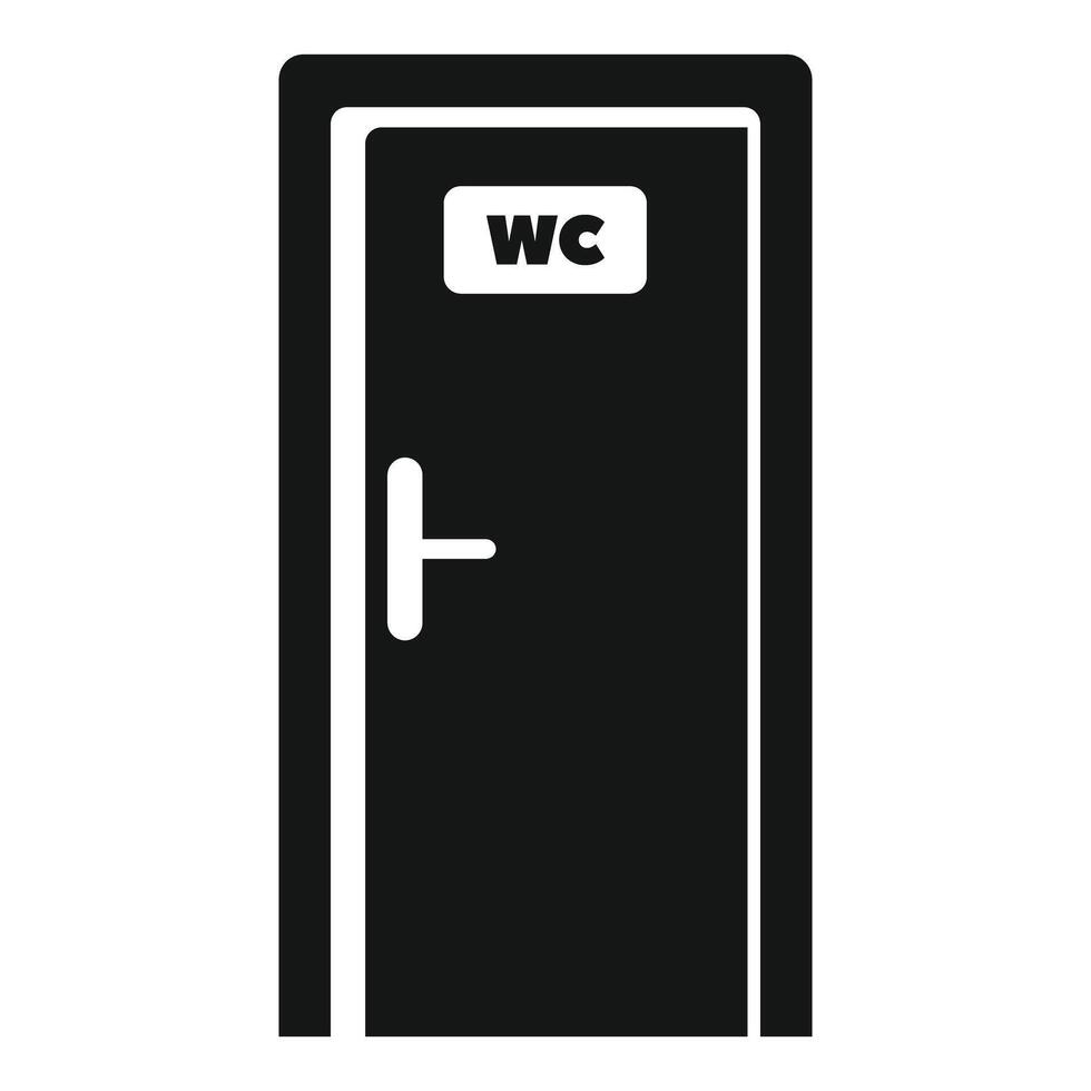 Wc door icon showing public toilet entrance vector