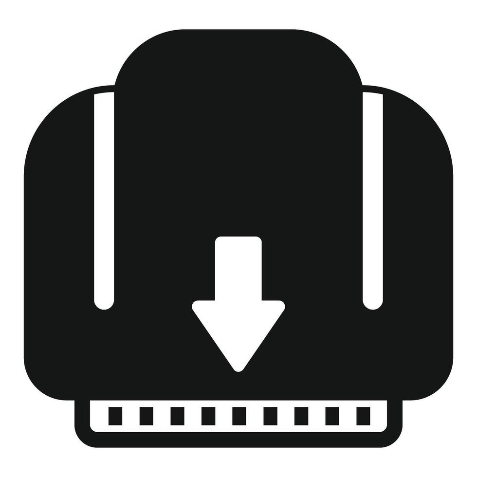 Downloading data from cloud storage with progress bar icon vector