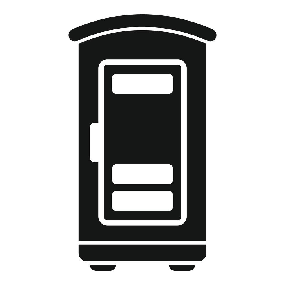 Public toilet building standing on street icon simple style vector