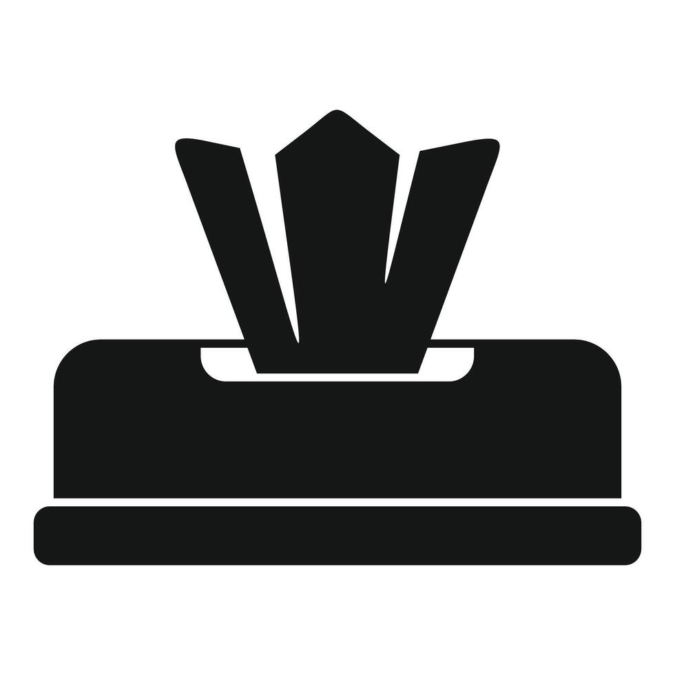 Black wet wipes napkin box icon simple style vector