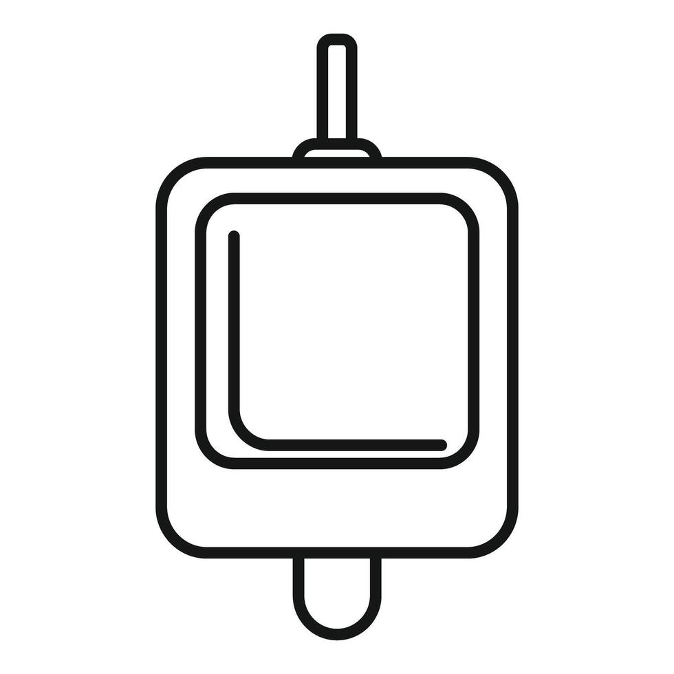 Public toilet urinal drawing depicting modern bathroom fixture vector