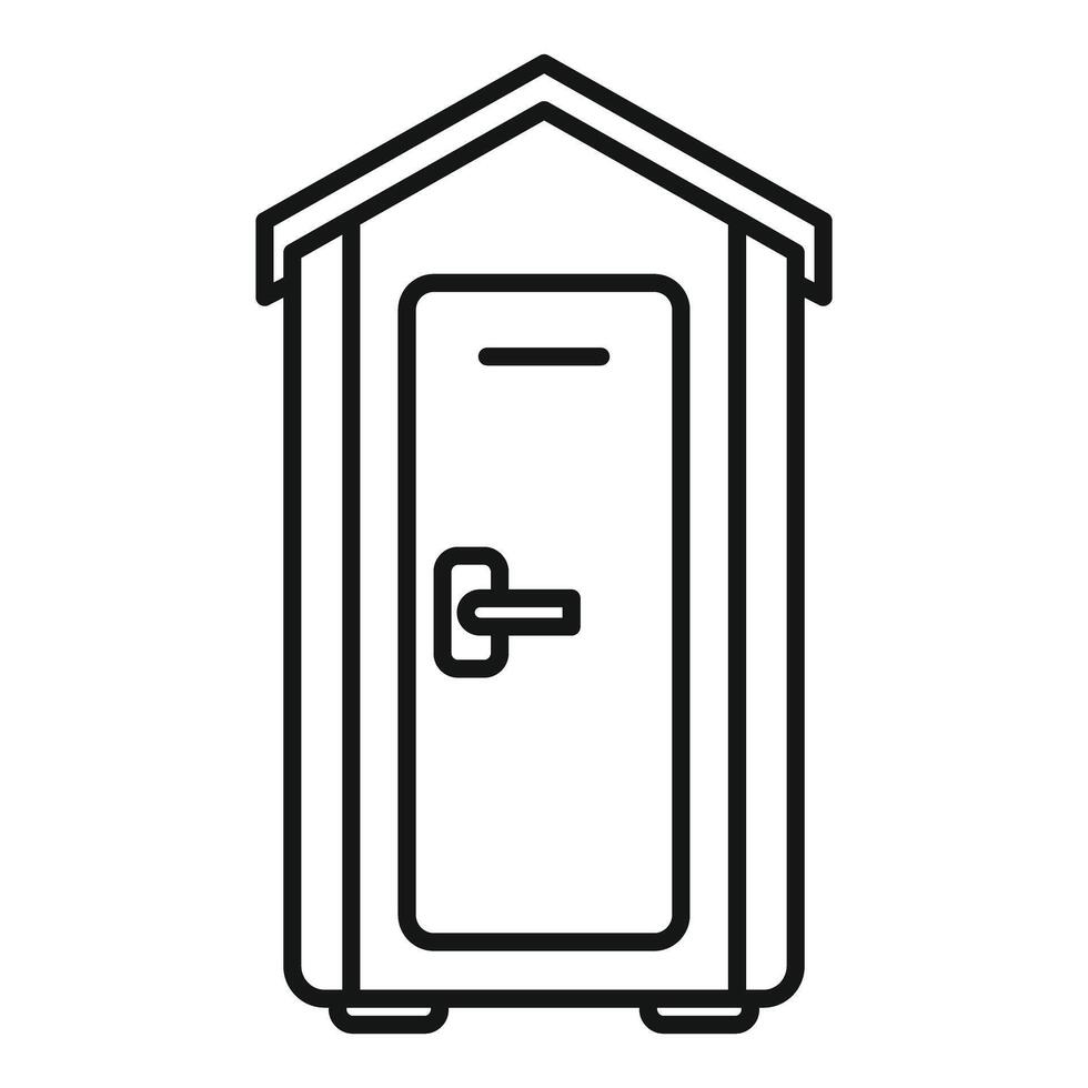 Public toilet icon showing a locked door for restroom access vector