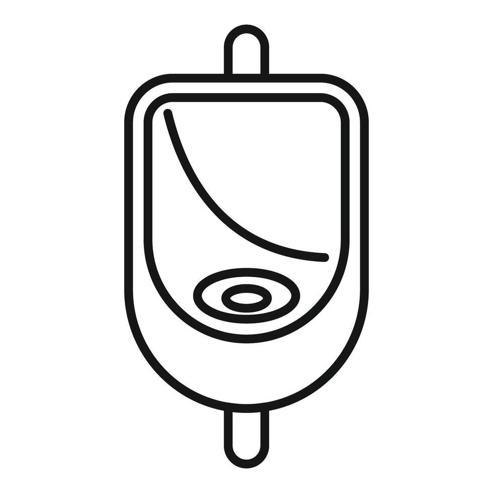 Public toilet urinal drawing showing restroom for men vector