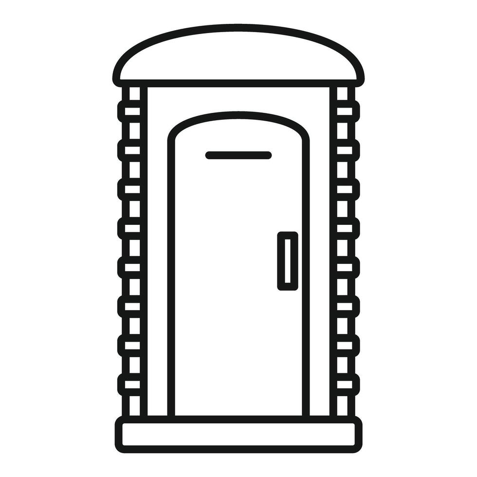 Bio toilet icon showing a public restroom for sanitation vector