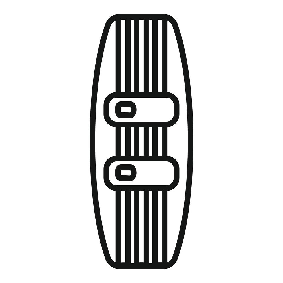 Wakeboard with foot bindings for extreme water sport vector