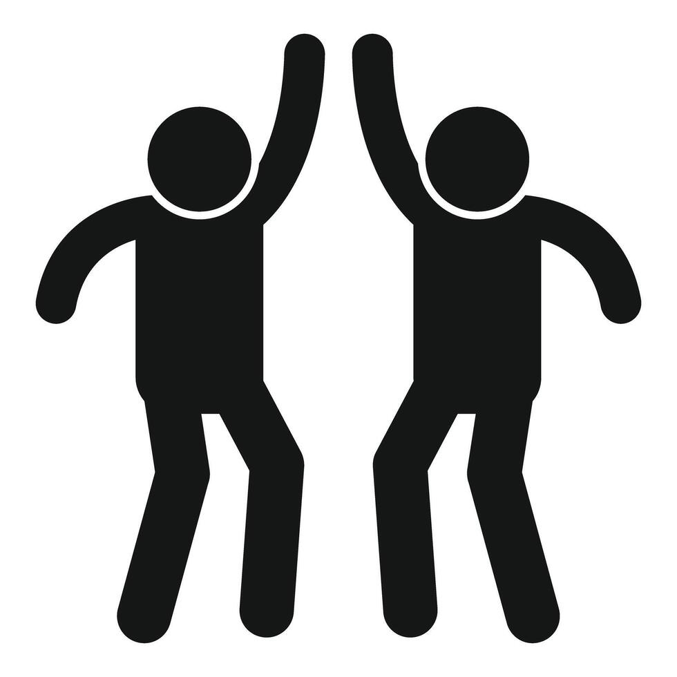 Two people giving high five celebrating success vector