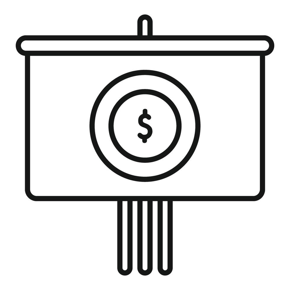Businessman pointing at flip chart with growing money chart icon vector