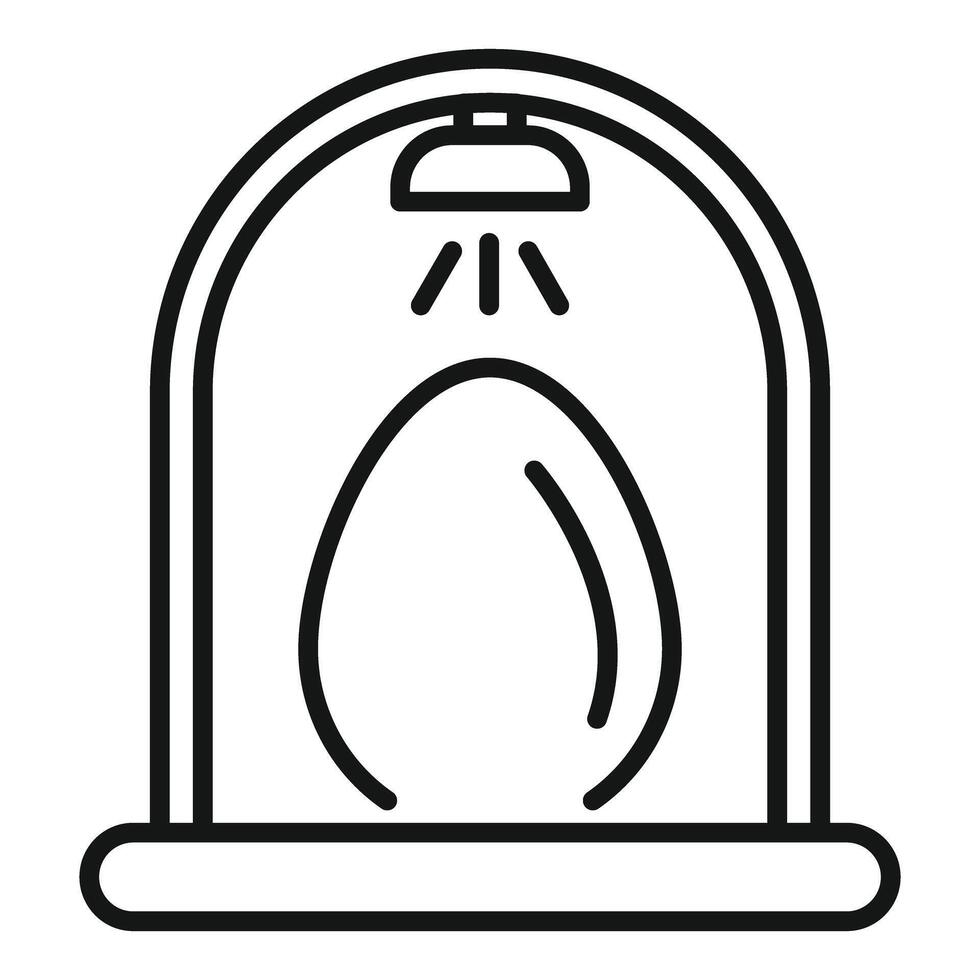 Egg incubator warming up for hatching process vector