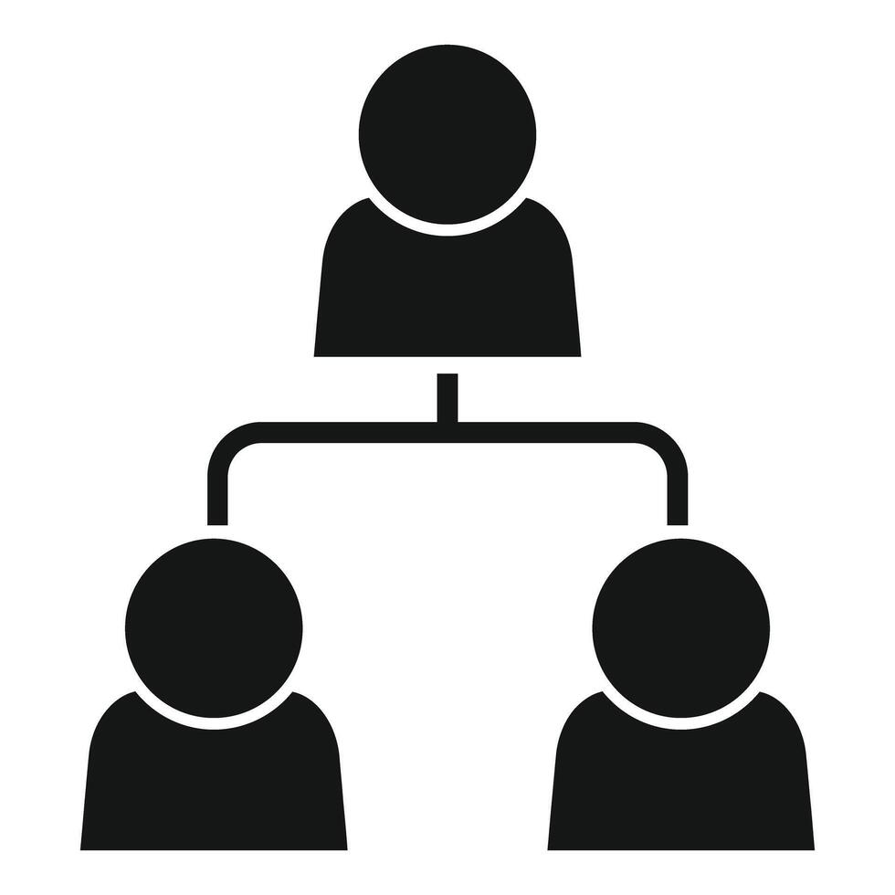 Manager distributing work to employees using scheme vector