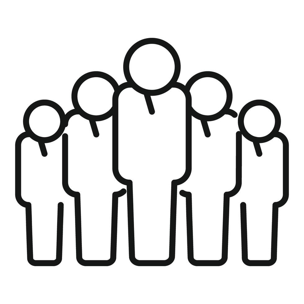 Group of businessmen standing together in a row teamwork concept icon vector