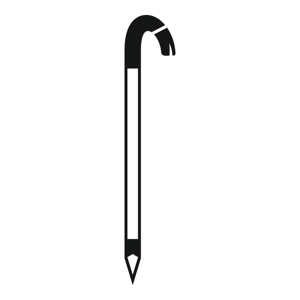 Crowbar icon representing forcible entry and theft vector