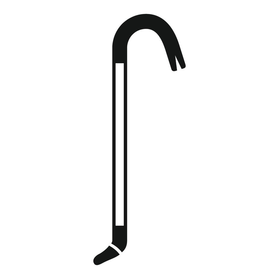 Crowbar icon representing construction tool for pulling nails vector