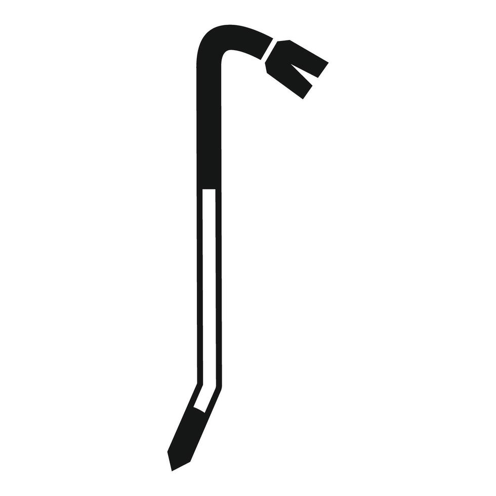 Crowbar icon showing force and leverage vector