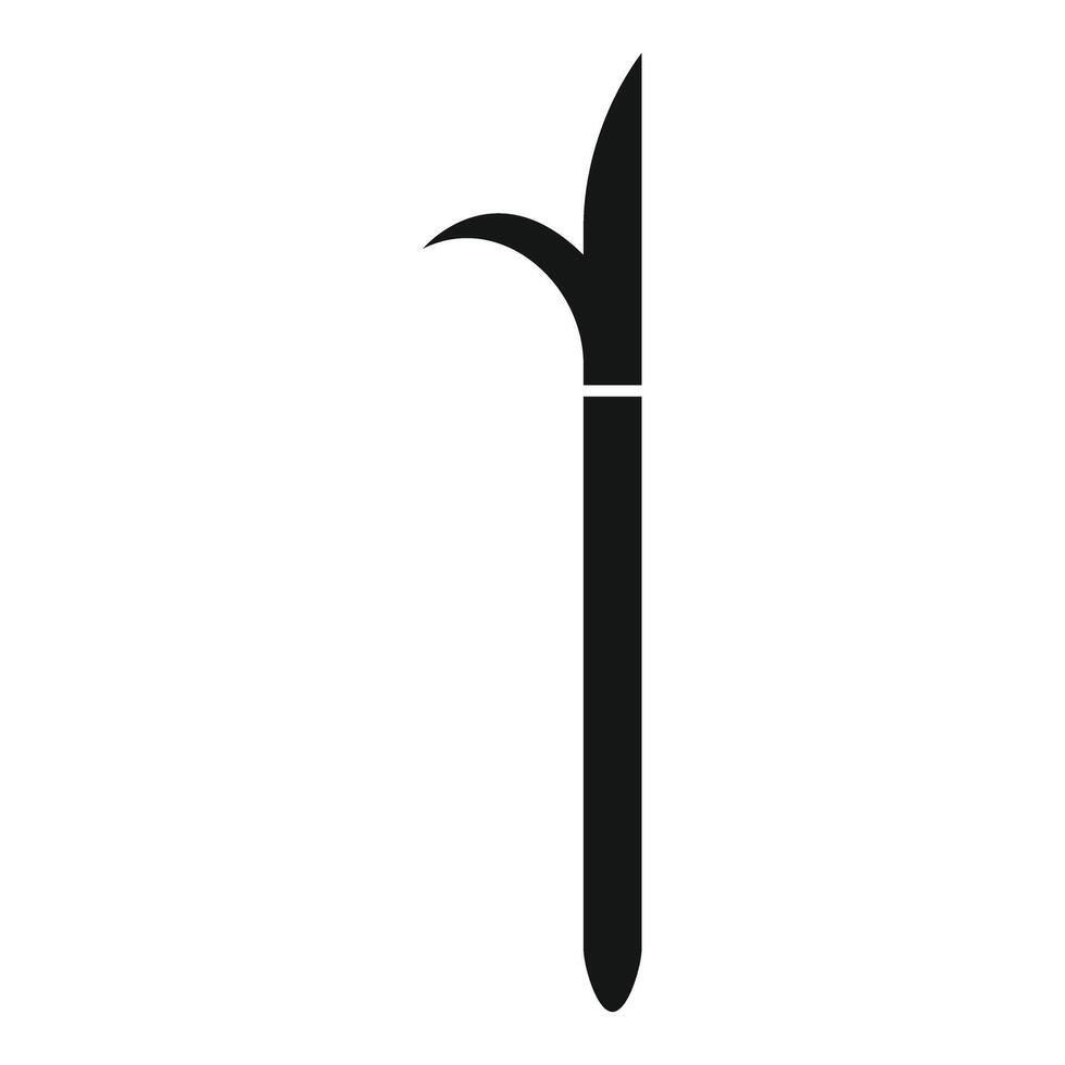 Sugar cane plant growing in black simple style vector