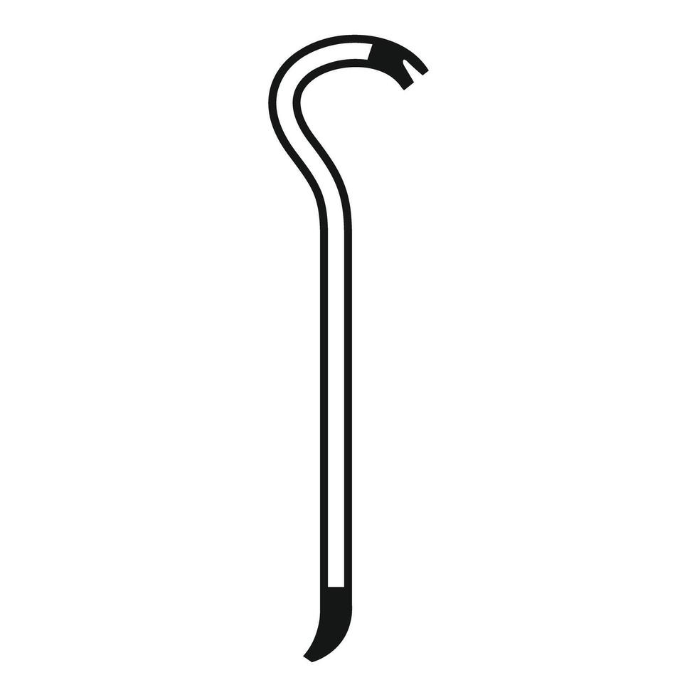 Crowbar icon showing nail pulling and leverage vector