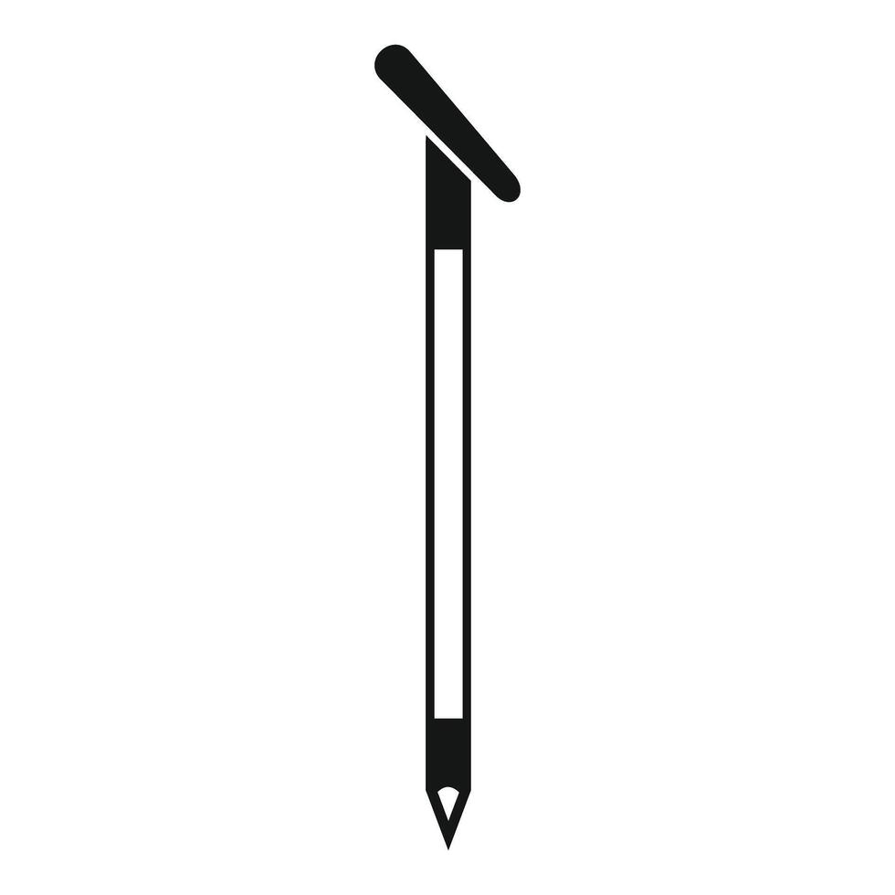 Contour pen pointing down drawing tool illustration vector