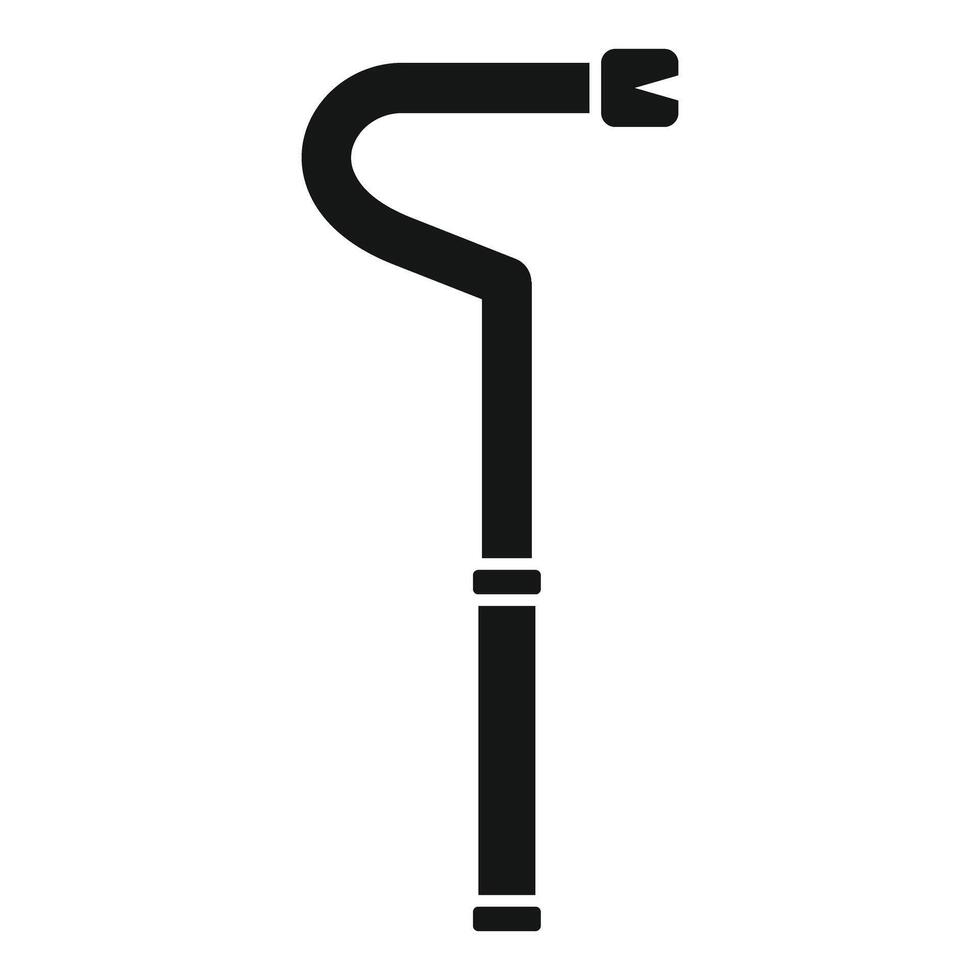 Crowbar icon showing nail pulling and leverage vector