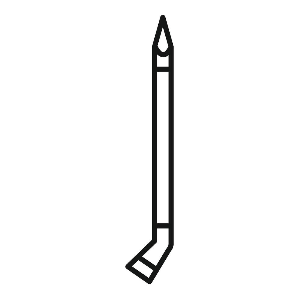 Hockey stick icon representing winter sports and competition vector