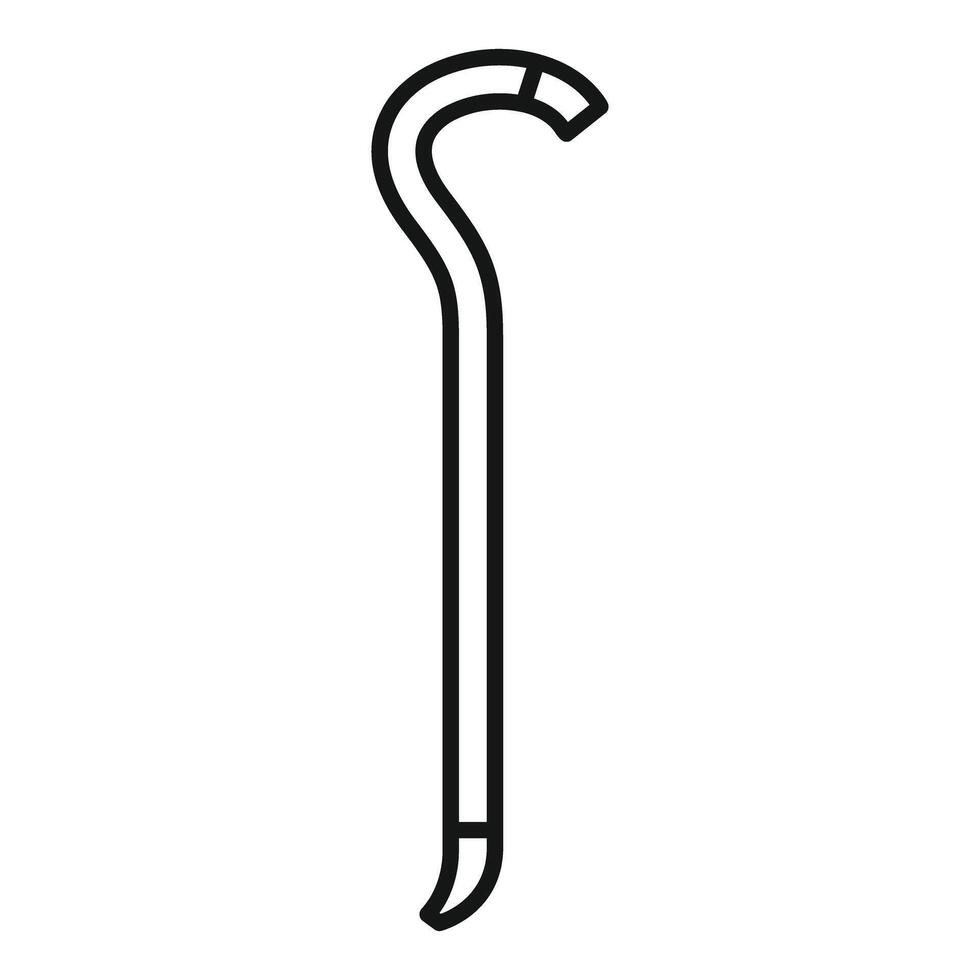 Crowbar icon representing construction tool for prying vector