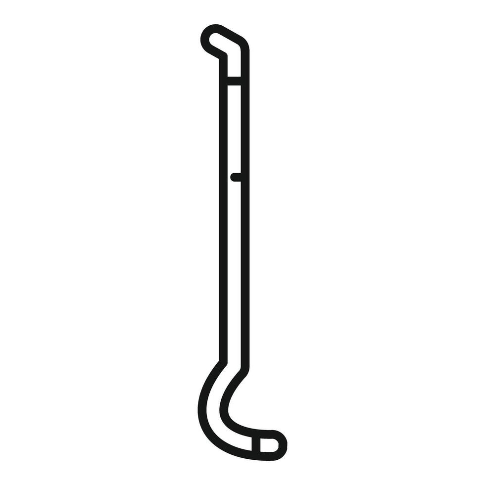 Crowbar tool forcing opening pry bar icon vector
