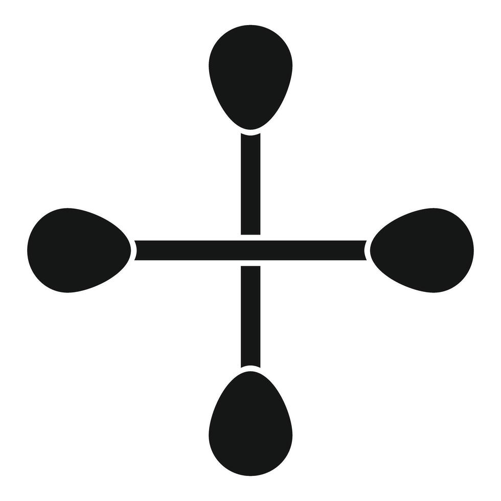 Cotton buds forming a cross shape on white background vector