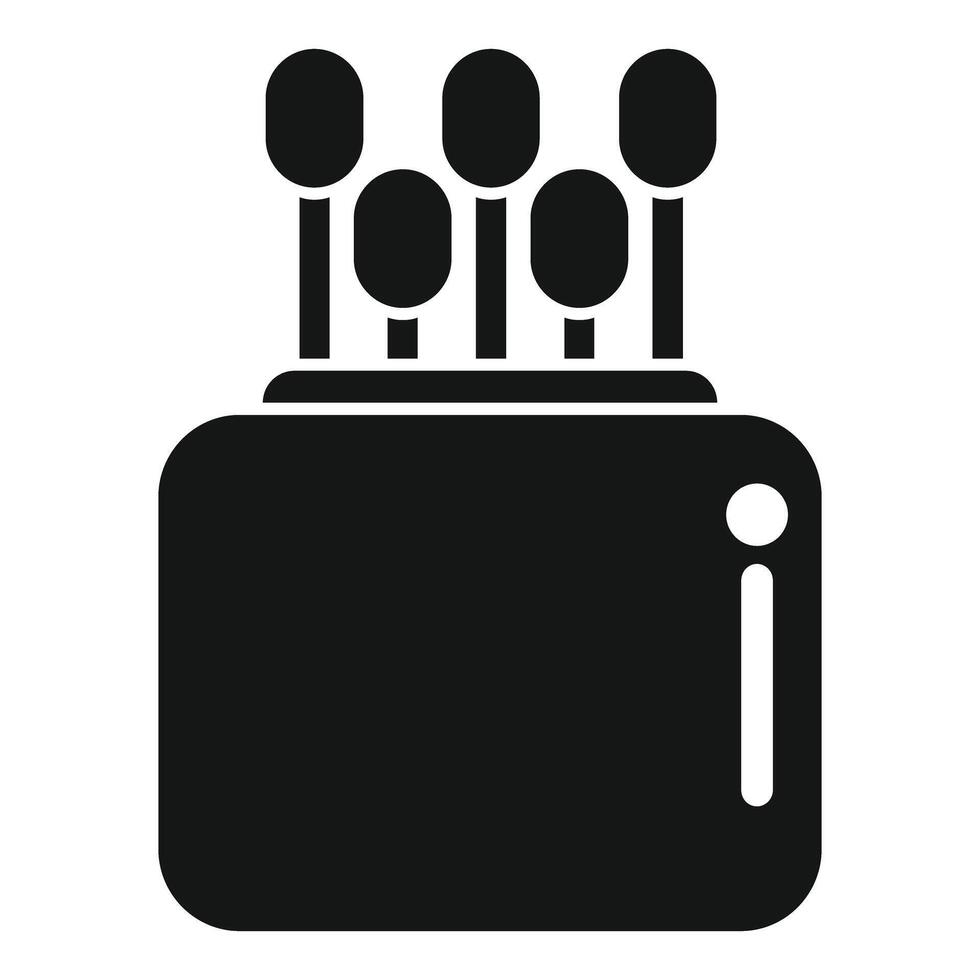 Modern uv sterilizer for manicure tools icon, simple style vector