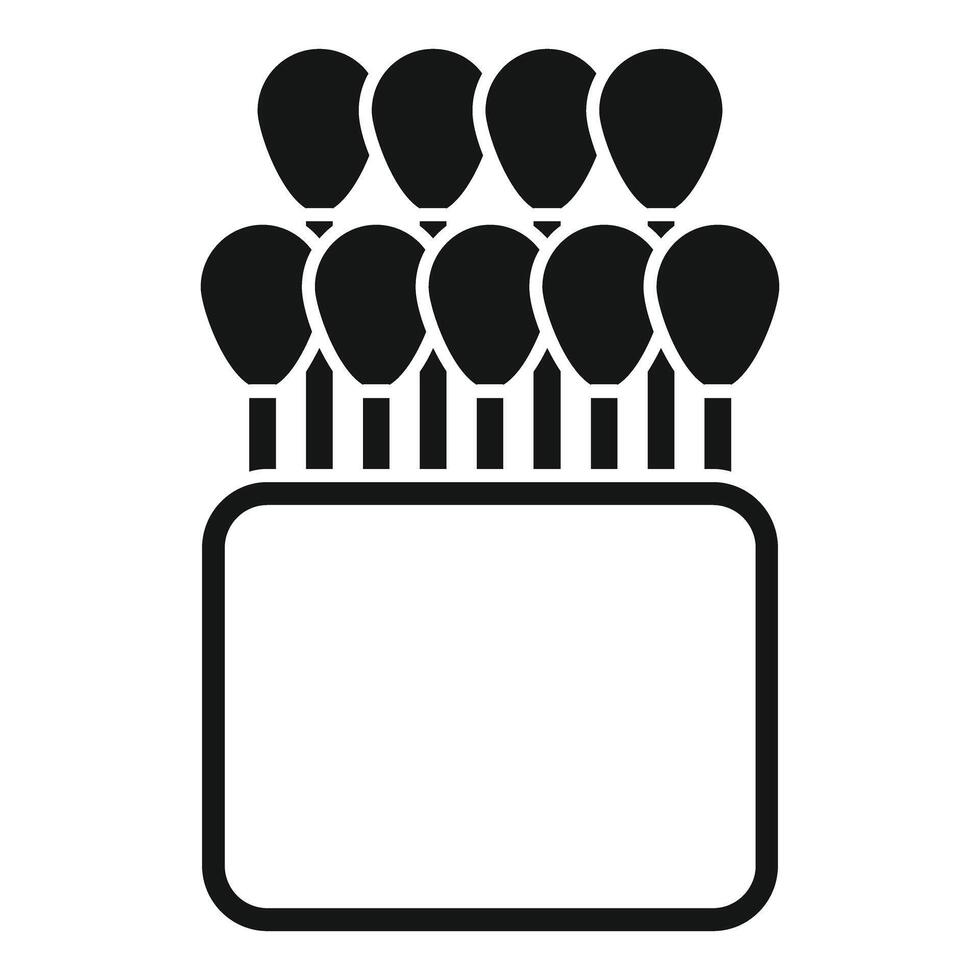 Cotton buds in a box for ear cleaning vector