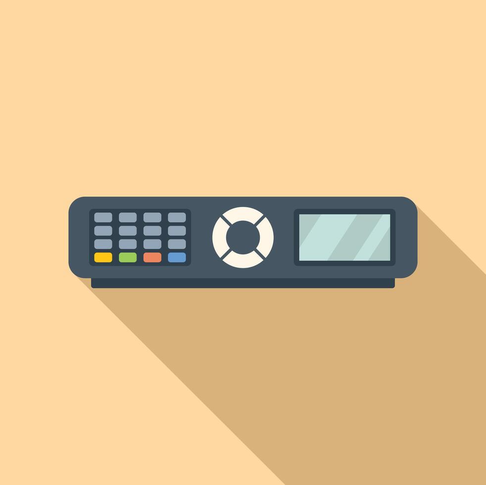 Digital receiver showing modern technology for watching television vector