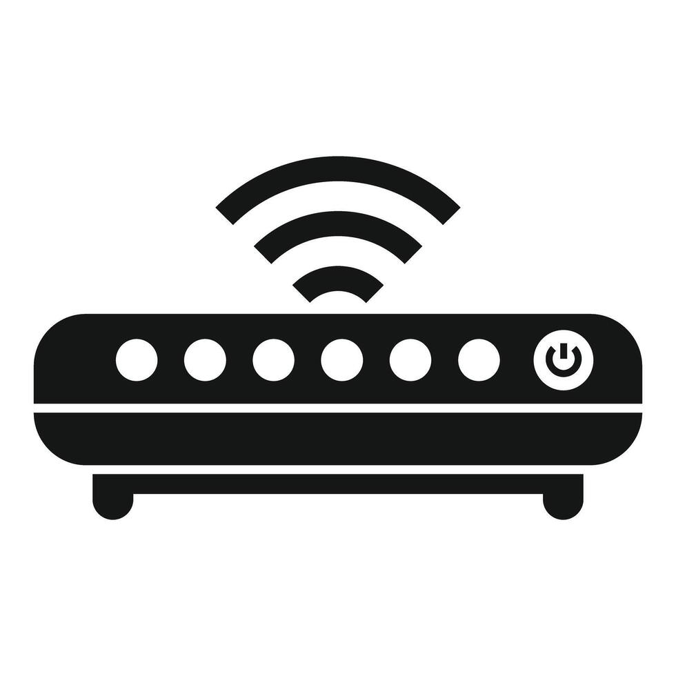 Wireless router providing strong wifi signal for home network vector