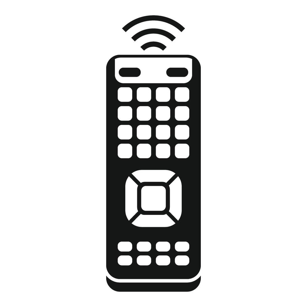 Smart remote control sending signal icon vector