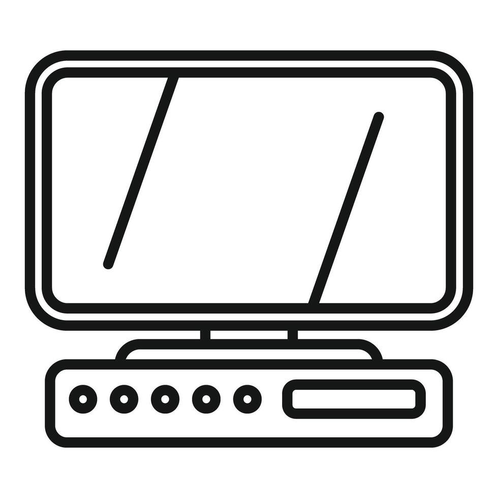 Modern computer icon showing desktop for work vector