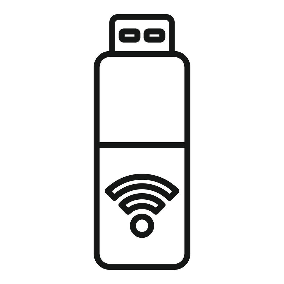 Wifi usb flash drive sharing internet connection vector