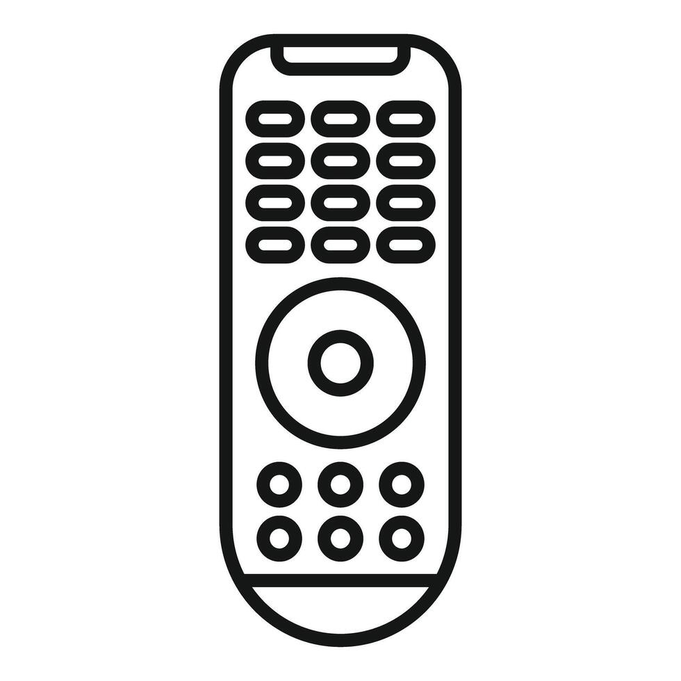 Remote control with buttons and circle navigation showing, controlling tv watching experience vector