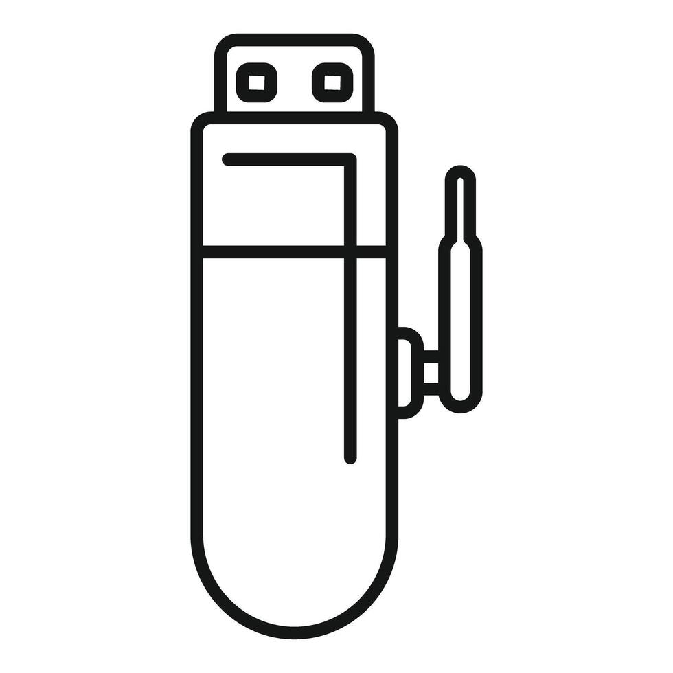 Usb wifi adapter connecting to internet network icon vector