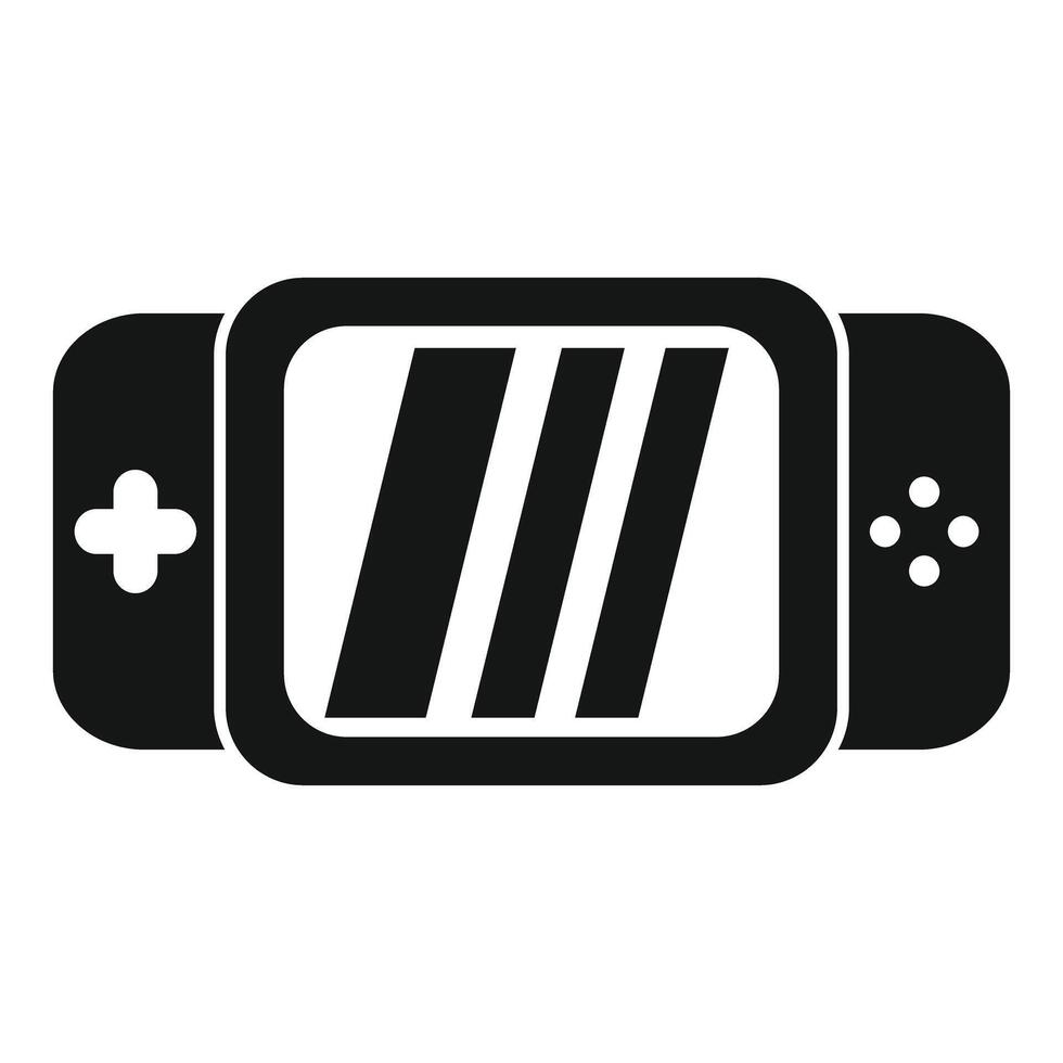 Portable gaming console showing loading screen icon vector