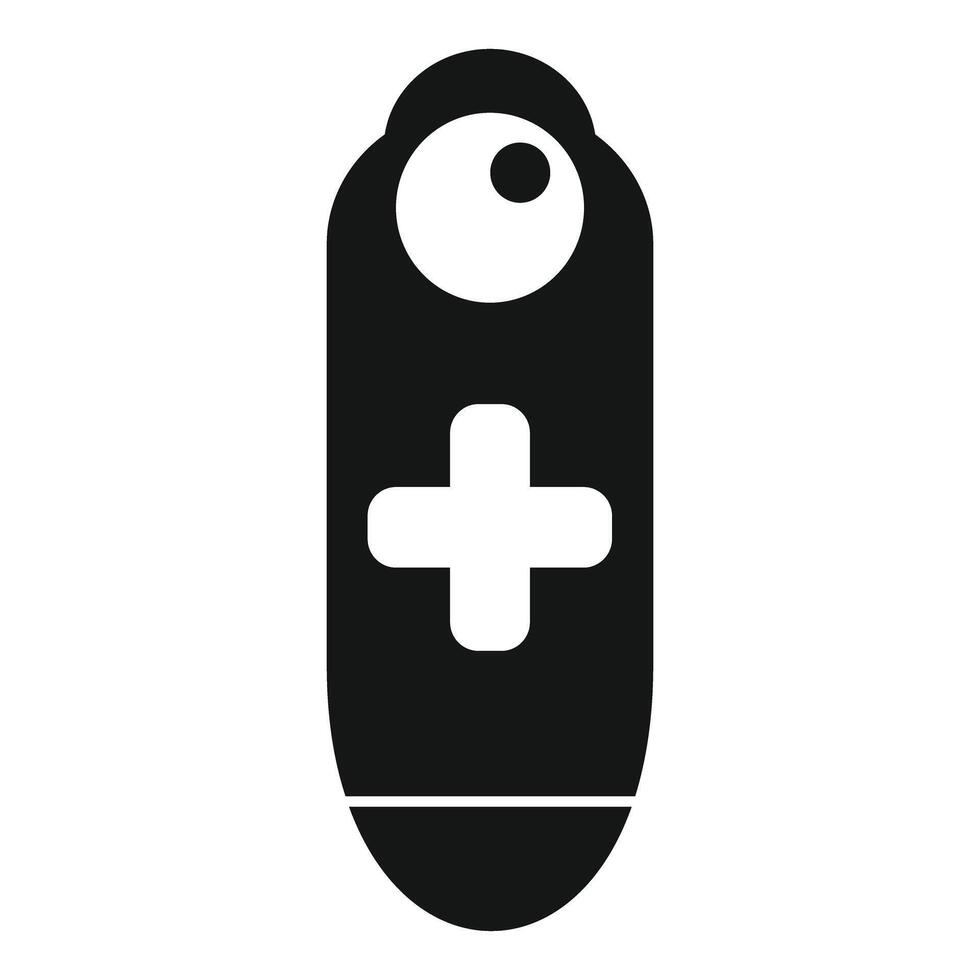 Vr controller with plus sign showing virtual reality gaming experience vector