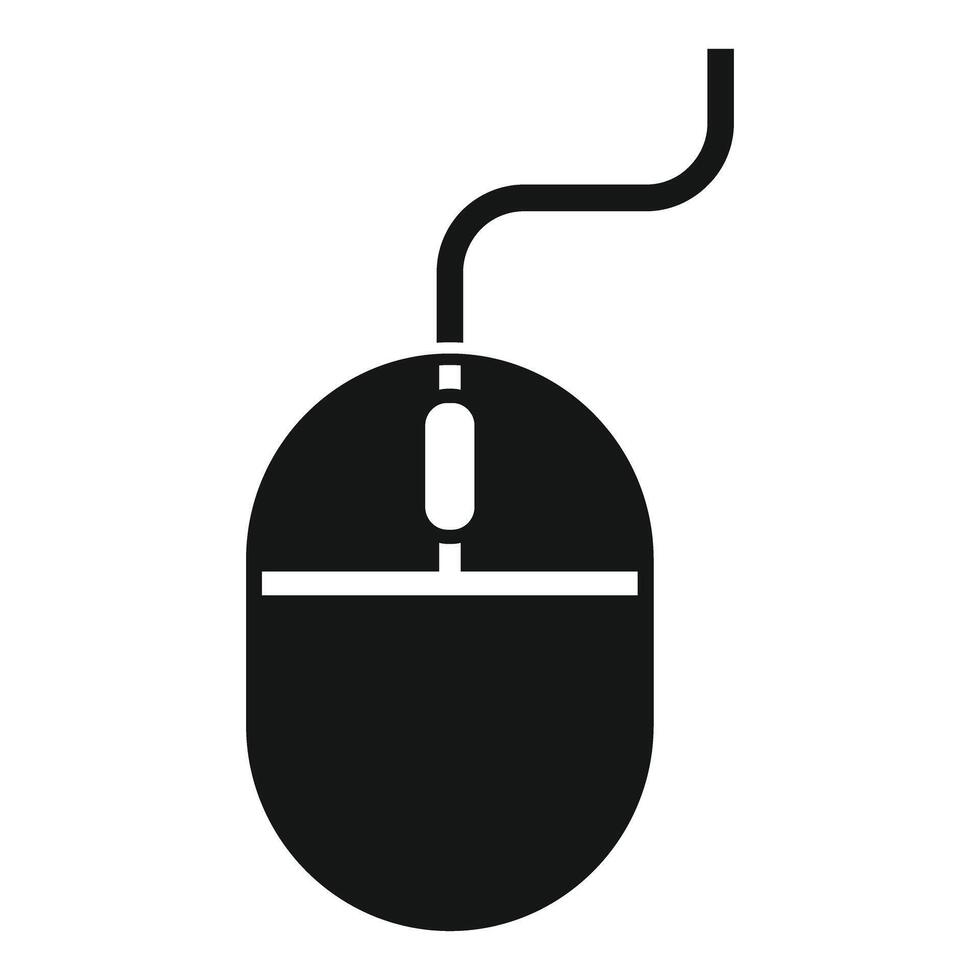 Computer mouse icon showing cursor control device vector