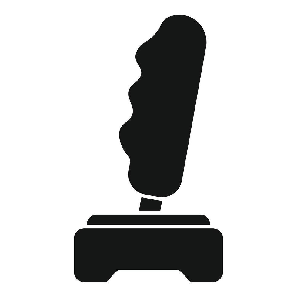 Arcade joystick pushing up for high score icon vector