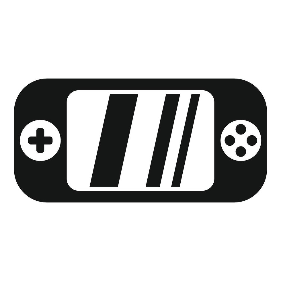 Portable gaming console showing loading screen icon vector
