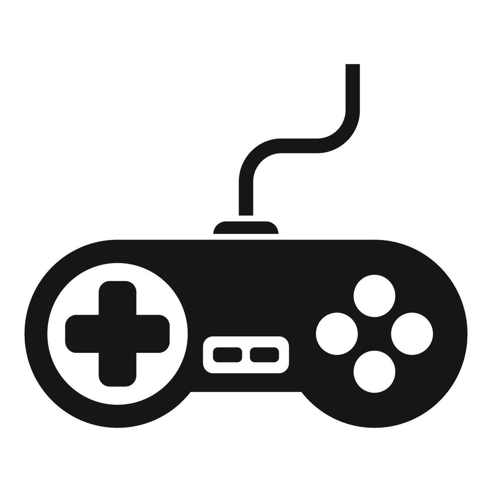 Gamepad with wire connecting and controlling a game vector