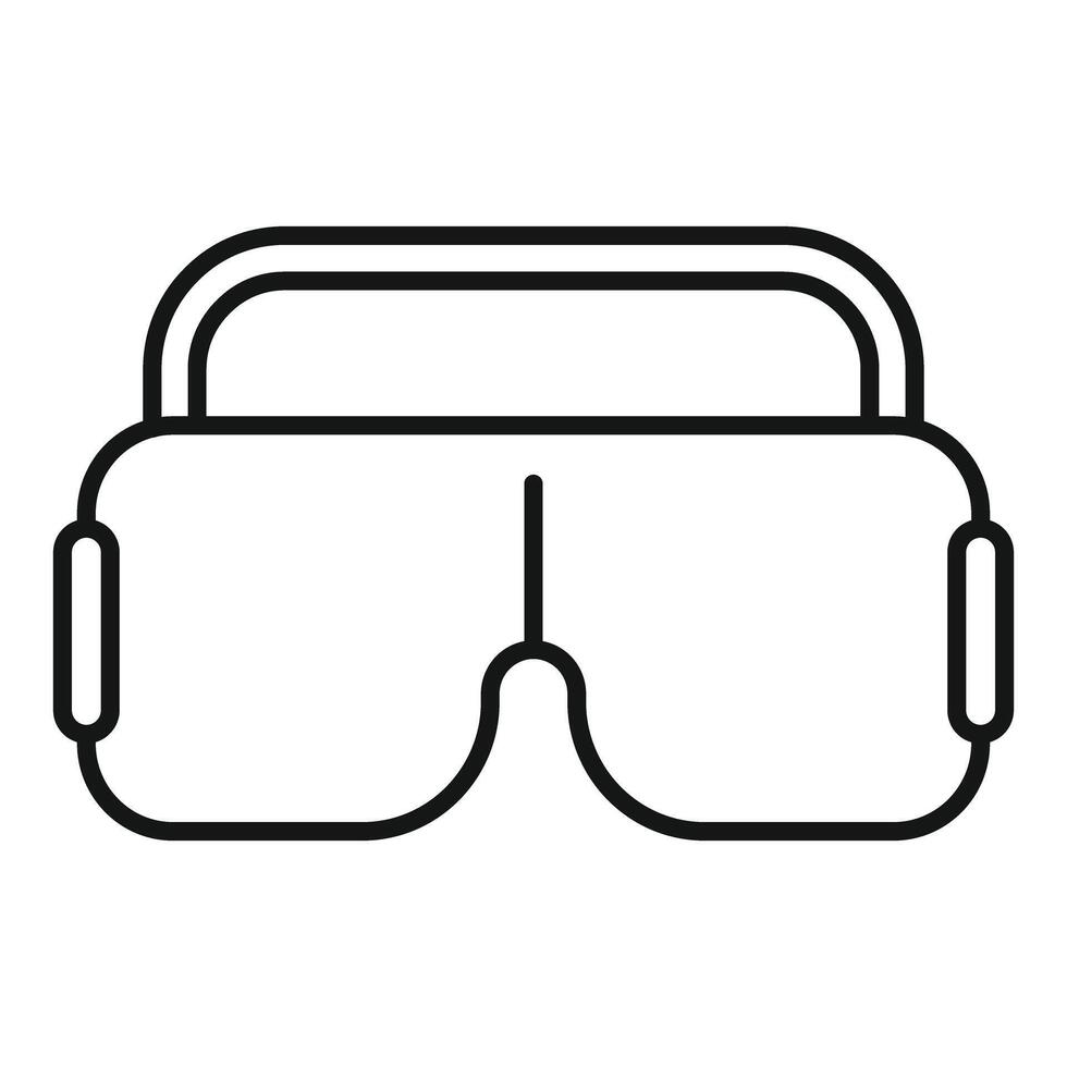 Virtual reality headset providing immersive experience icon vector
