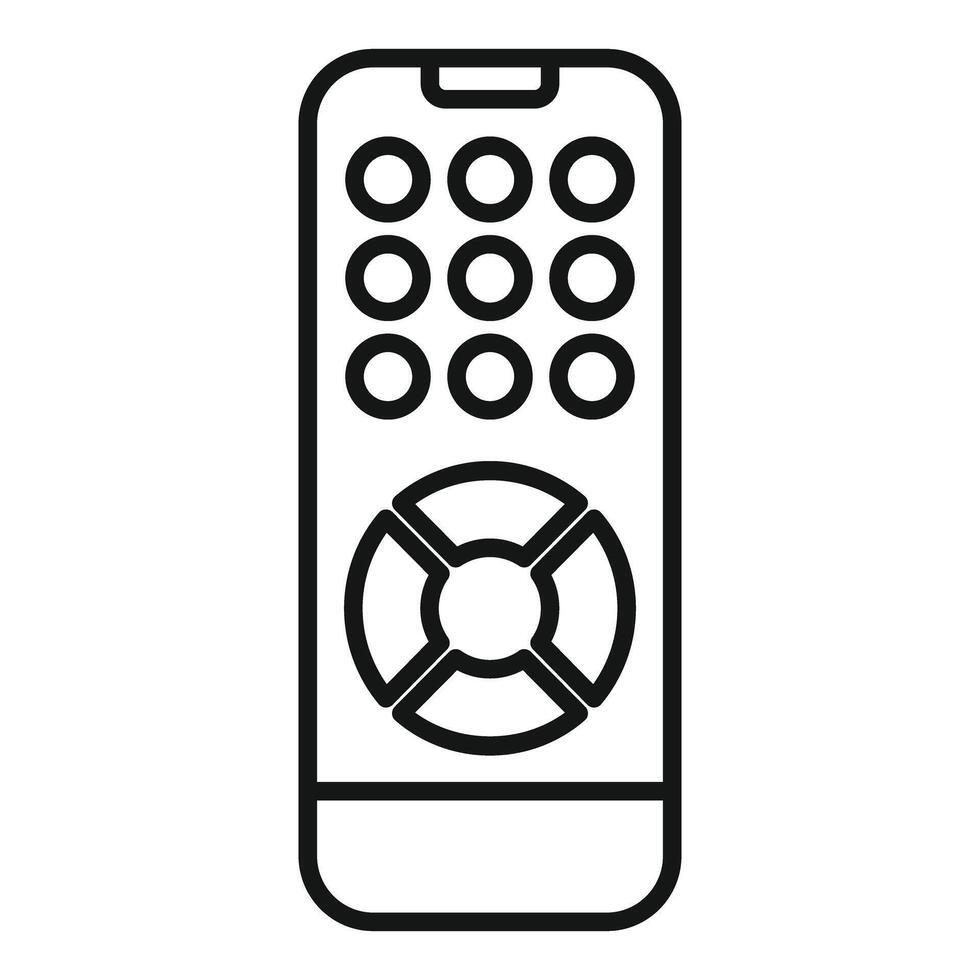 Remote control showing buttons for watching tv vector
