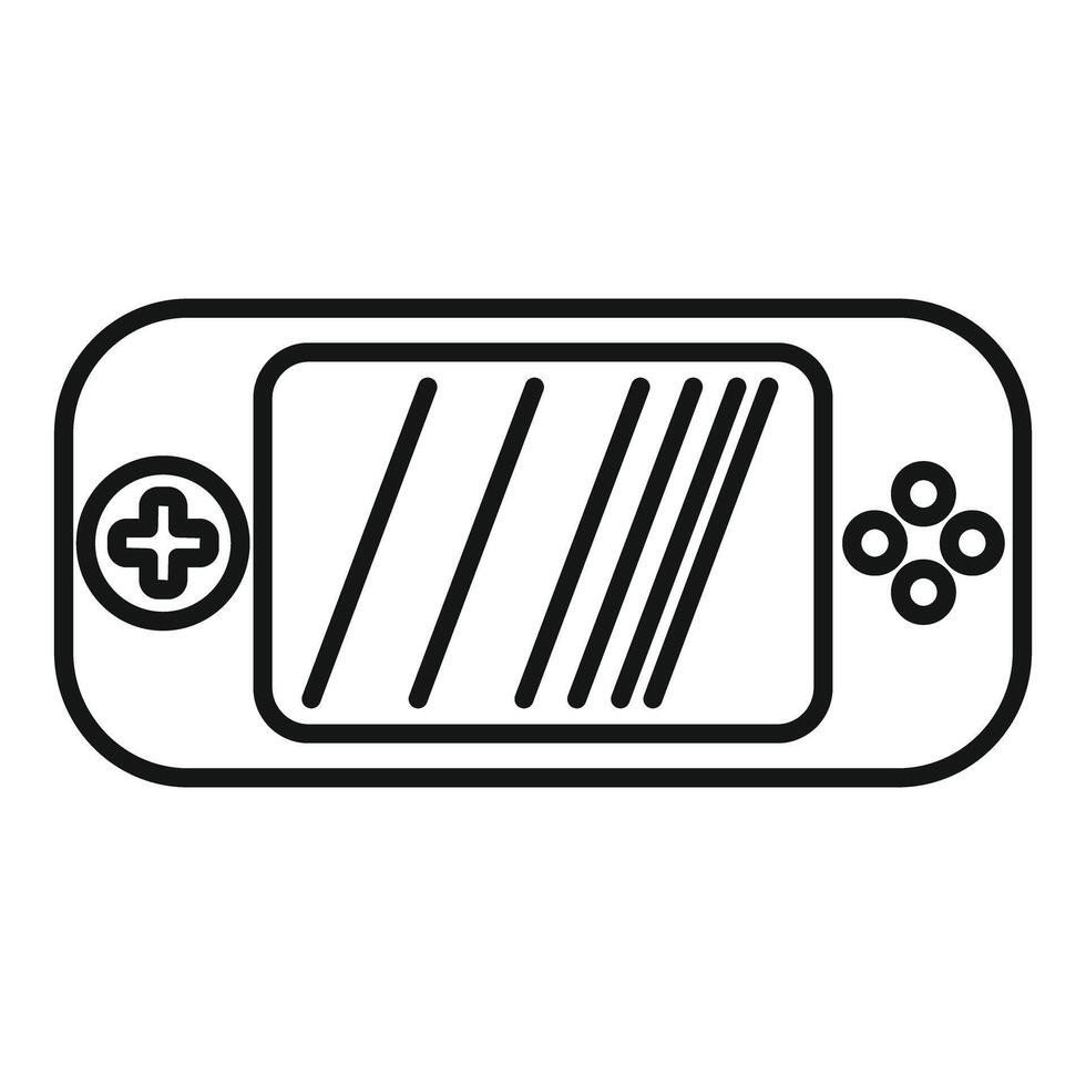 Portable game console showing loading screen icon vector