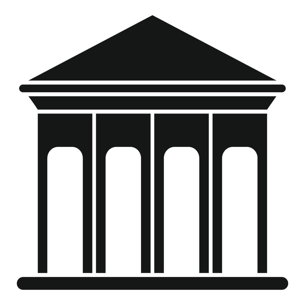 Ancient greek building with columns facade vector
