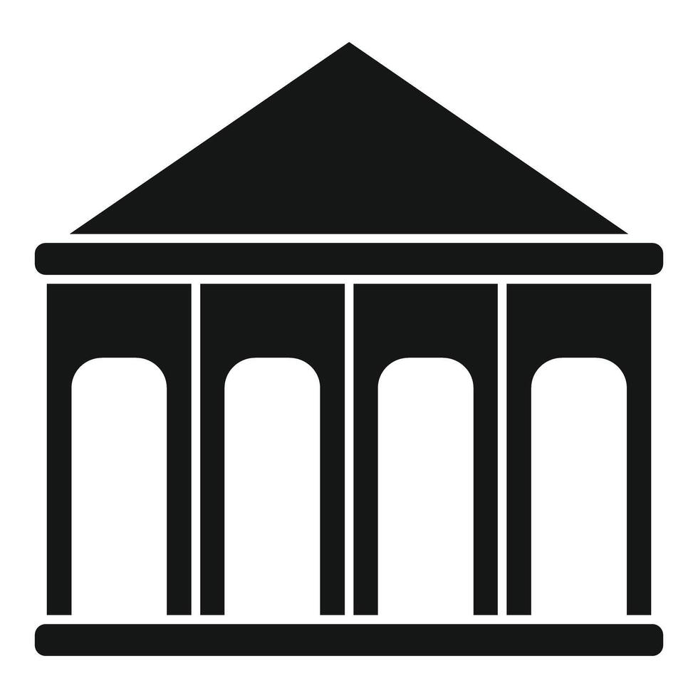 Simple wooden gazebo with four columns structure for outdoor relaxing vector